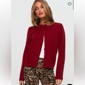 Princess Polly Red Cardigan